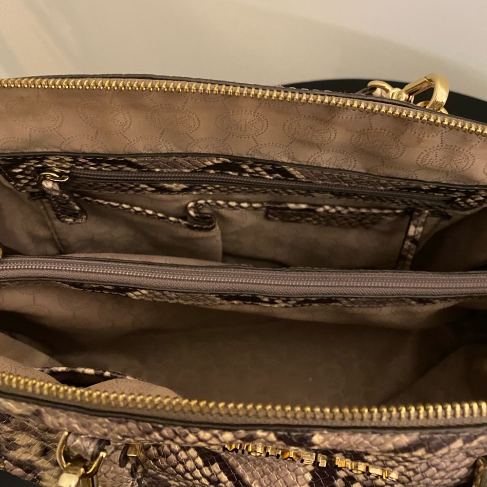 Michael Kors Python Leather Snakeskin Print Handb… - image 6